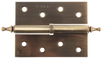 Петля дверная разъемная, 1 подшипник, цвет ст. латунь (AB), правая, с крепежом, 100х75х2,5мм,2шт - 37605-100-5R