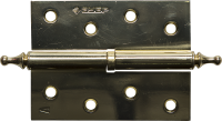 Петля дверная разъемная, 1 подшипник, цвет латунь (PB), левая, с крепежом, 100х75х2,5мм, 2 шт - 37605-100-1L