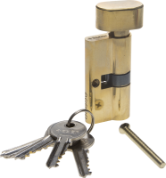 Цилиндровый механизм, тип ключ-завертка, английский тип ключа (5 шт.), длина 60мм Цвет - латунь. - 52103-60-1