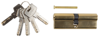 Цилиндровый механизм, тип ключ-ключ, компьютерный тип ключа (5 шт.), длина 90мм Цвет - латунь. - 52105-90-1