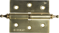 Петля дверная разъемная, 1 подшипник, цвет мат. латунь (SB), левая, с крепежом, 75х63х2,5мм,2шт - 37605-075-3L